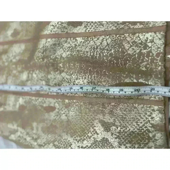 GUESS-Womens Metallic Snake Print Pencil Skirt Zip Up Beige Size Large NWT - Picture 9 of 16